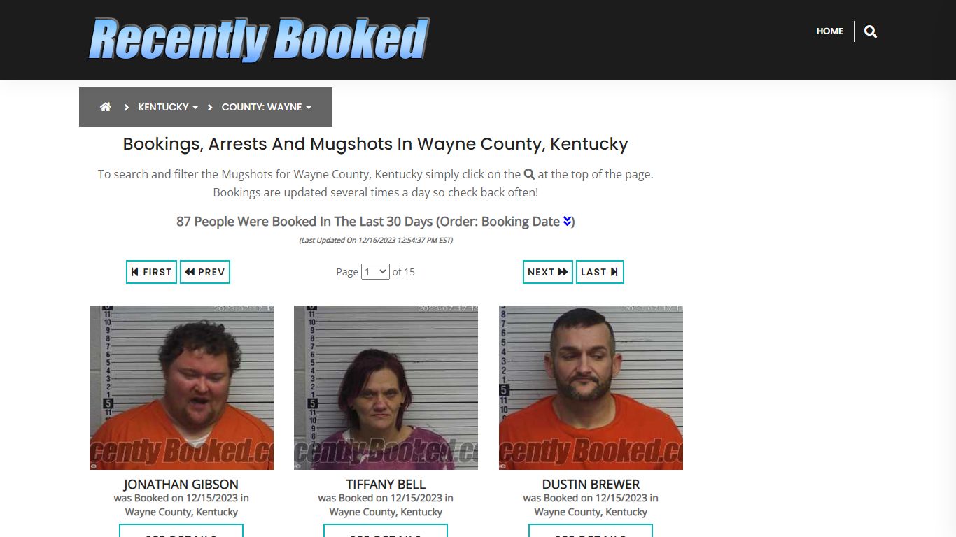 Bookings, Arrests and Mugshots in Wayne County, Kentucky
